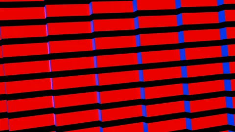 Red and Blue Movement of Glossy Rectangles Background VJ Loop in 4K Stock Footage 343271614