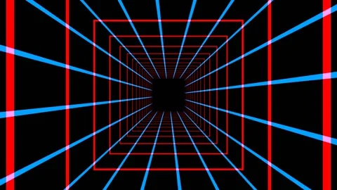 Red and Blue Moving Bright Elements Background VJ Loop in 4K Stock Footage 274729385