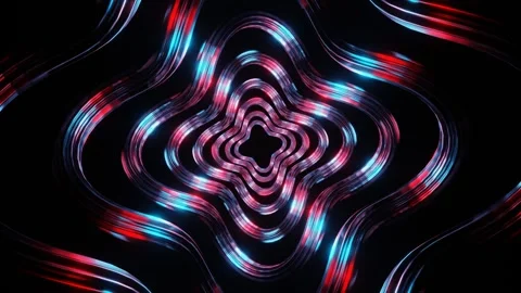 Red and Blue Moving Spiral Patterns Background VJ Loop in 4K Stock Footage 251815853