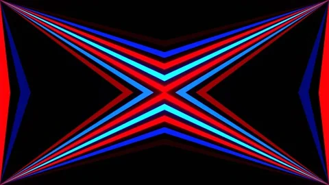 Red and Blue Neon Rays Kaleidoscope Background VJ Loop in 4K Vídeos de archivo 339699102