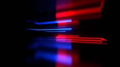 Red and Blue Neon Rectangular Shapes Moving Background VJ Loop in 4K 스톡 동영상 305317963