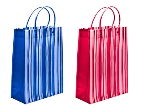 Red and blue packets Stock Photos