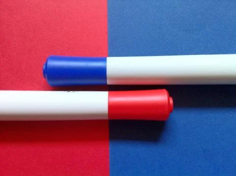 Red and blue Stock Photos