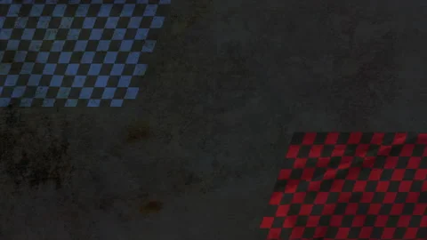 Red and blue race flags Stock Footage 168086617