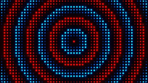 Red and Blue Radial Pulse Waves Background VJ Loop in 4K Stock Footage 342408532