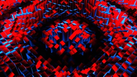 Red and Blue Random Shape Rectangular Waves Background VJ Loop in 4K 스톡 동영상 287605351