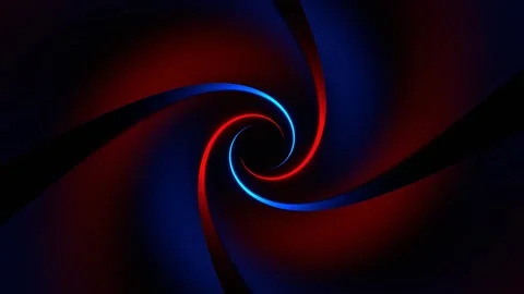 Red and Blue Reverse Spiral Neon Tunnel Background VJ Loop in 4K Stock Footage 261143484