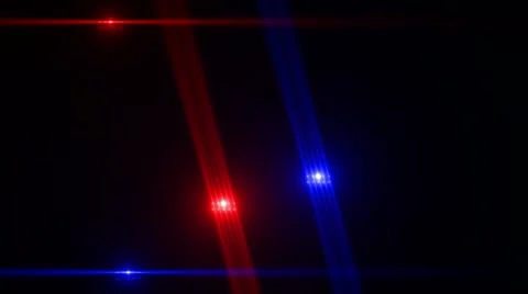 Red and blue rotating light rays on black screen 库存影片 54654166