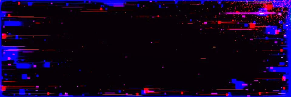 Red and blue screen frame bg. Noise vhs tv effect 库存插图