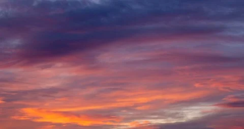 Red and blue sky during sunset time lapse Stock Footage 121722803