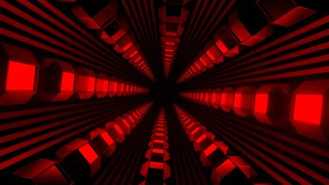 Red and Blue Slow Strobe Type Rotation Tunnel Background VJ Loop in 4K Stock Footage 303507678
