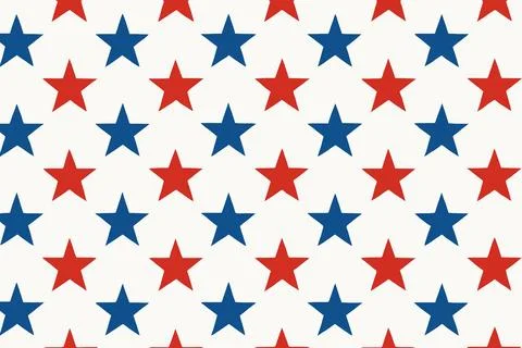 Red and Blue Star Pattern Seamless Repeat Background イラスト素材