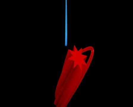 Red and blue stars 3d shape loopable abstract animation loopable  Stock Footage 462353