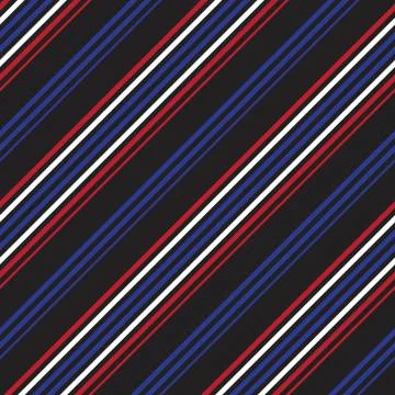 Red and Blue Stripe seamless pattern background in diagonal style Illustrazione stock