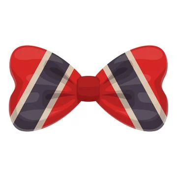 Red and blue striped bow tie symbolizing elegance and sophistication for formal Ilustración de archivo