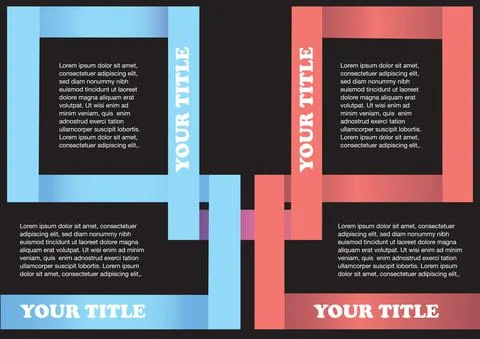 Red and Blue Subtle Connection Vector Layout Design Stock Illustration