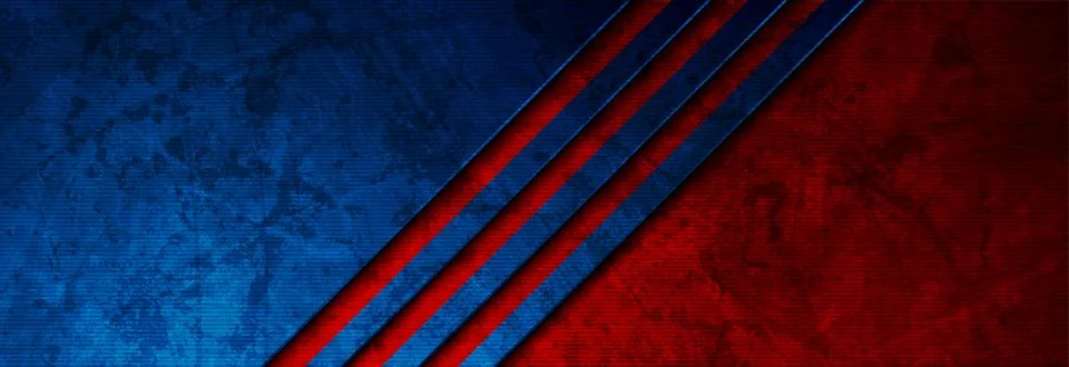 Red and blue technology abstract background with grunge texture Stock Illustration