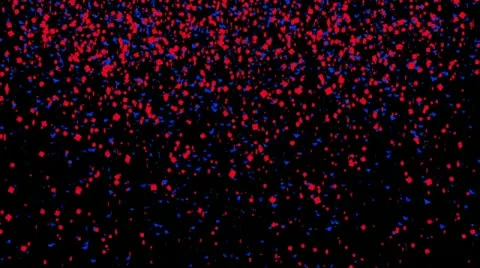 Red and Blue Trangle Confetti Stock-Footage 11693405