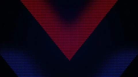 Red and blue triangle dot background glowing halftone patterns, dark center grad Stock Footage 340476303