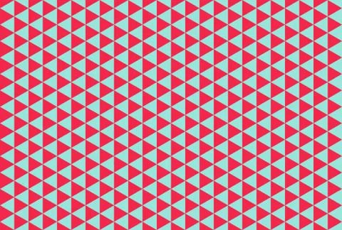 Red and blue triangle pattern. Seamless vector background Stockillustratie