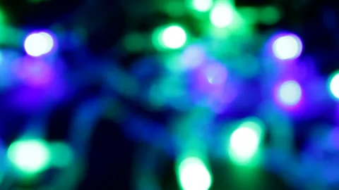 Red and blue video background of shining shiny moving blurry bokeh Video stock 162749607