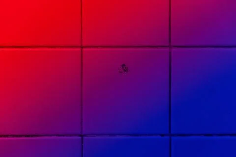 Red And Blue Wall Tile Background Stock Illustration