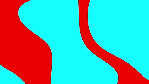 Red and blue wavy lines motion background. Stock Footage 288409394