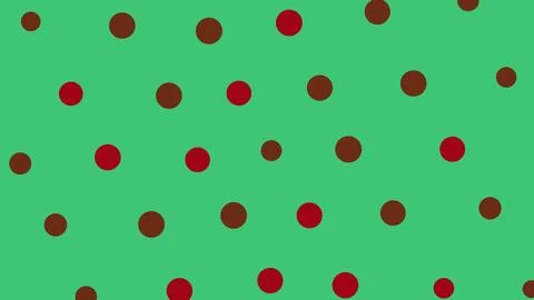 Red and brown dots pattern on green background 스톡 일러스트