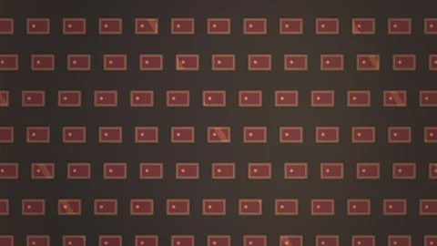 Red and brown rectangles on a dark grid background Stock Footage 339523654