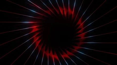 Red and Cyan Blades Circulation Background VJ Loop in 4K Stock Footage 249738688