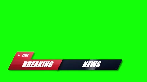 Red and dark blue with text LIVEBREAKINGNEWS on a green screen background 動画素材 336365180