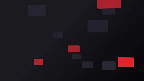 Red and dark geometric squares animated in a dark background with subtle mo.. Stock Footage 341377057