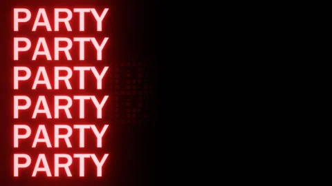 Red and Deep Blue Flashing Party Typography Animation Background VJ Loop in  Stock Footage 337926828