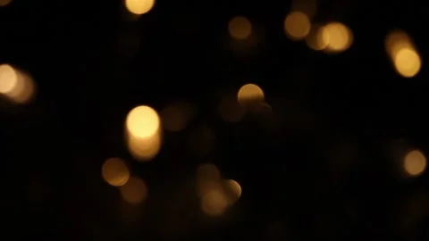 Red and fire orange bokeh on a black background, bokeh abstract background Stock Footage 289661581