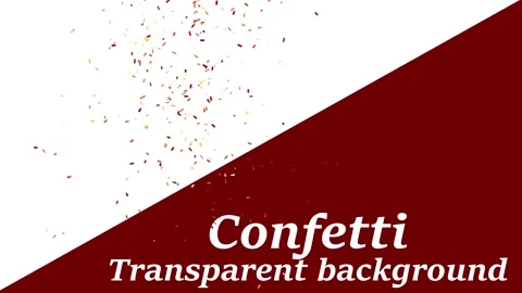 Red and gold confetti - 3D rendering Video stock 320873271