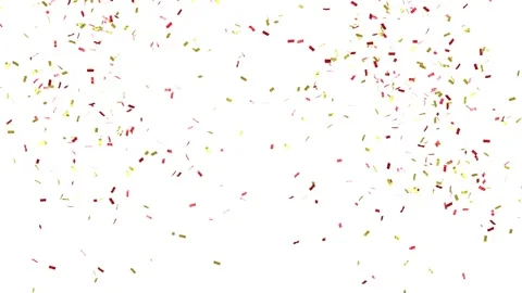 Red and gold confetti explosion - 3D rendering 스톡 동영상 320568817