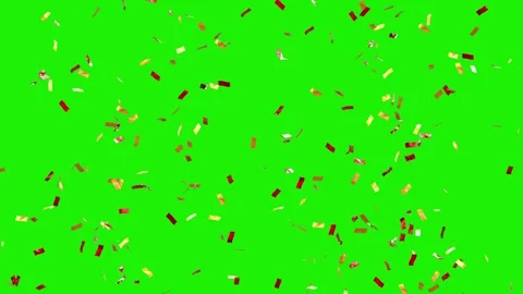 Red and gold confetti explosion - 3D rendering Video stock 320872963