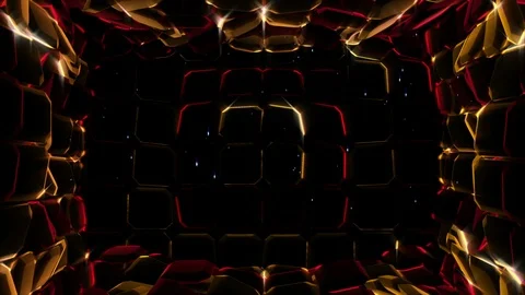 Red and Gold Gems Stock Footage 100543024