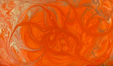 Red and gold marbling pattern. Golden marble liquid texture. Stock Illustration