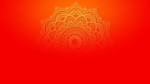 Red And Gold Navratri Background Motion Loop Featuring Elegant Traditional .. Stock Footage 344539890