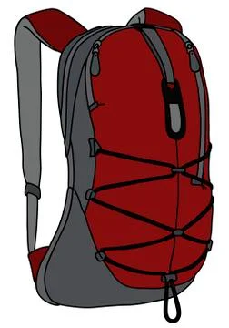 Red and gray bag Stock Illustration