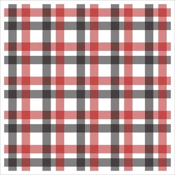 Red and gray check pattern fabric texture Stock Illustration