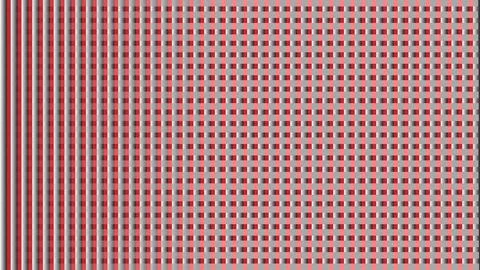 Red and gray optical illusion pattern with squares and lines 스톡 일러스트