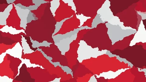 Red and gray torn paper pieces animation forming abstract dynamic mosaic pa.. Stock Footage 340538447