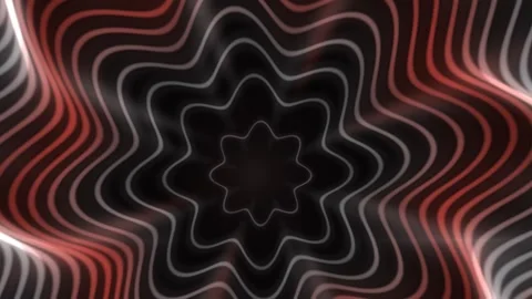 Red and Gray Wavy Floral Pattern Seamless Loop Stock Footage 340577782