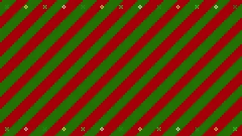 Red and Green 8 Bit Retro Christmas Background with Sparkles Vídeo Stock 347625819