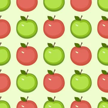Red and green apple pattern for use in packaging or wrapper design Stock Illustration