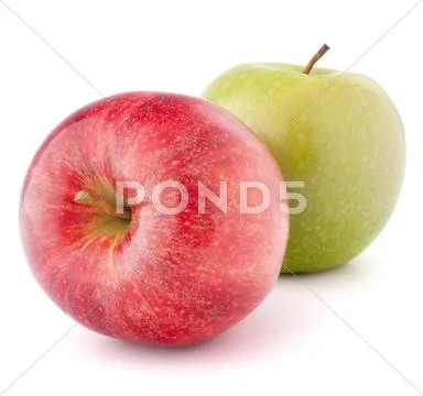Red and green apple Stock Photos