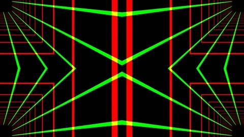 Red and Green Bright Elements Moving Background VJ Loop in 4K Stock Footage 332127144