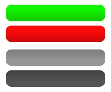 Red and green button / banner / tag set with disabled versions 스톡 일러스트